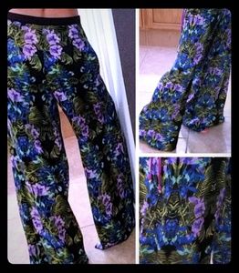F21 Floral Sheer pants